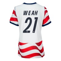 Stroje piłkarskie Stany Zjednoczone Timothy Weah #21 Koszulka Podstawowej dla damskie MŚ 2026 Krótki Rękaw